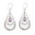 Amethyst dangle earrings, 'Divine Tears' - Amethyst and Sterling Silver Dangle Earrings from Bali (image 2a) thumbail