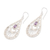 Amethyst dangle earrings, 'Divine Tears' - Amethyst and Sterling Silver Dangle Earrings from Bali (image 2c) thumbail
