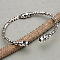 Amethyst cuff bracelet, Spiral Temple