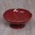 Ceramic catchall, 'Frangipani in Red' - Handcrafted Ceramic Floral Catchall in Red from Bali (image 2b) thumbail