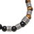 Tiger's eye and onyx beaded stretch bracelet, 'Batuan Renaissance' - Tiger's Eye and Onyx Beaded Stretch Bracelet from Bali (image 2d) thumbail