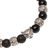 Onyx and lava stone beaded stretch bracelet, 'Leopard Strength' - Onyx Leopard Beaded Stretch Bracelet from Bali (image 2d) thumbail