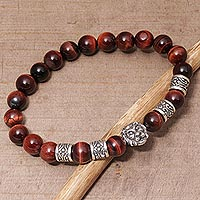 Featured review for Tigers eye beaded stretch bracelet, Regal Pride