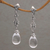 Quartz dangle earrings, 'Majestic Serenade' - Clear Quartz and Sterling Silver Dangle Earrings from Bali