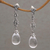 Quartz dangle earrings, 'Majestic Serenade' - Clear Quartz and Sterling Silver Dangle Earrings from Bali (image 2b) thumbail