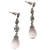 Quartz dangle earrings, 'Majestic Serenade' - Clear Quartz and Sterling Silver Dangle Earrings from Bali (image 2d) thumbail