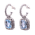 Blue topaz half-hoop earrings, 'Buddha Curl Memories' - Blue Topaz and 925 Sterling Silver Half Hoop Earrings thumbail