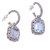 Blue topaz half-hoop earrings, 'Buddha Curl Memories' - Blue Topaz and 925 Sterling Silver Half Hoop Earrings (image 2c) thumbail