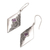 Amethyst dangle earrings, 'Diamond Ferns' - Amethyst Diamond-Shaped Dangle Earrings from Bali (image 2c) thumbail