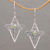 Peridot dangle earrings, 'Dragonfly Diamonds' - Peridot and 925 Silver Dragonfly Dangle Earrings from Bali thumbail