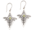 Peridot dangle earrings, 'Dragonfly Diamonds' - Peridot and 925 Silver Dragonfly Dangle Earrings from Bali (image 2a) thumbail