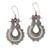 Amethyst dangle earrings, 'Sacred Source' - Amethyst Spiral Motif Dangle Earrings from Bali (image 2a) thumbail