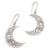 Sterling silver dangle earrings, 'Crescent Vines' - Sterling Silver Crescent-Shaped Dangle Earrings from Bali (image 2a) thumbail