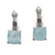 Chalcedony dangle earrings, 'Buddha Hoops' - Blue Chalcedony and 925 Silver Dangle Earrings from Bali thumbail