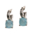 Chalcedony dangle earrings, 'Buddha Hoops' - Blue Chalcedony and 925 Silver Dangle Earrings from Bali (image 2d) thumbail