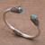 Turquoise cuff bracelet, 'Petal Temple' - Turquoise and Sterling Silver Cuff Bracelet from Bali (image 2d) thumbail