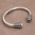 Blue topaz cuff bracelet, 'Petal Temple' - Sterling Silver and Blue Topaz Cuff Bracelet from Bali (image 2b) thumbail
