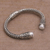 Cultured pearl cuff bracelet, 'Dragon Beauty' - Cultured Pearl and Sterling Silver Cuff Bracelet from Bali (image 2b) thumbail