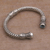 Blue topaz cuff bracelet, 'Majesty Braid' - Blue Topaz and Sterling Silver Cuff Bracelet from Bali (image 2b) thumbail