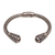Citrine cuff bracelet, 'Temple Blossom' - Citrine Braid Motif Sterling Silver Cuff Bracelet from Bali thumbail