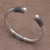 Cultured pearl cuff bracelet, 'Floral Grace' - Cultured Pearl and 925 Silver Cuff Bracelet from Bali (image 2b) thumbail