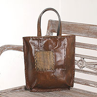 Featured review for Leather tote bag, Kuta Heritage