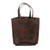 Leather tote bag, 'Kuta Heritage' - Brown Leather Tote Bag with Antique Finish from Indonesia (image 2a) thumbail