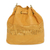 Leather bucket bag, 'Shimmering Honey' - Adjustable Leather Bucket Bag in Honey from Java (image 2c) thumbail