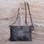 Leather sling, 'Starless Night in Charcoal' - Handcrafted Adjustable Leather Sling in Charcoal from Java (image 2) thumbail