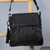 Leather sling, 'Onyx Attraction' - Handcrafted Leather Sling Handbag in Onyx from Java (image 2) thumbail