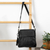 Leather sling, 'Onyx Attraction' - Handcrafted Leather Sling Handbag in Onyx from Java (image 2b) thumbail