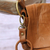 Leather sling, 'Chestnut Attraction' - Handcrafted Pleated Leather Sling in Chestnut from Java (image 2b) thumbail