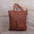Leather shoulder bag, 'Caramel Delight' - Handcrafted Leather Shoulder Bag in Caramel from Java (image 2) thumbail