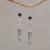 Garnet dangle earrings, 'Kamasan Cones' - Garnet and 925 Silver Cone-Shaped Earrings from Bali (image 2) thumbail
