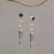 Garnet dangle earrings, 'Kamasan Cones' - Garnet and 925 Silver Cone-Shaped Earrings from Bali (image 2b) thumbail