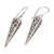 Sterling silver dangle earrings, 'Vine Pyramids' - Sterling Silver Pyramid-Shaped Earrings from Bali (image 2d) thumbail