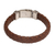 Men's leather braided wristband bracelet, 'Tranquil Weave in Brown' - Men's Leather Braided Wristband Bracelet in Brown from Bali (image 2e) thumbail