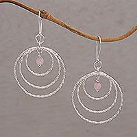 Featured review for Rose quartz dangle earrings, Gleaming Rings