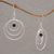 Onyx dangle earrings, 'Gleaming Rings' - Onyx and 925 Sterling Silver Dangle Earrings from Bali