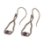 Amethyst dangle earrings, 'Serpentine Talismans' - Amethyst and Sterling Silver Snake Dangle Earrings from Bali (image 2e) thumbail
