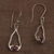 Garnet dangle earrings, 'Serpentine Talismans' - Garnet and Sterling Silver Snake Dangle Earrings from Bali (image 2c) thumbail