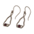 Garnet dangle earrings, 'Serpentine Talismans' - Garnet and Sterling Silver Snake Dangle Earrings from Bali (image 2e) thumbail