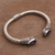 Gold accent amethyst cuff bracelet, 'Teardrop Pebbles' - Gold Accent Teardrop Amethyst Cuff Bracelet from Bali