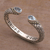 Gold accent blue topaz cuff bracelet, 'Altar Teardrops' - 18k Gold Accent Blue Topaz Cuff Bracelet from Bali (image 2) thumbail