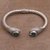 Blue topaz cuff bracelet, 'Temple Baskets' - Blue Topaz Woven Motif Cuff Bracelet from Bali