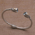 Gold accent blue topaz cuff bracelet, 'Temple Wings' - Gold Accent Blue Topaz and 925 Silver Bracelet form Bali (image 2) thumbail