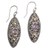 Gold accent amethyst dangle earrings, 'Shields of Vines' - 18k Gold Accent Amethyst Dangle Earrings from Bali thumbail