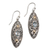 Gold accent blue topaz dangle earrings, 'Shields of Vines' - 18k Gold Accent Blue Topaz Dangle Earrings form Bali thumbail