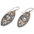 Gold accent blue topaz dangle earrings, 'Shields of Vines' - 18k Gold Accent Blue Topaz Dangle Earrings form Bali (image 2f) thumbail