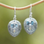 Gold accent blue topaz dangle earrings, 'Swirling Crests' - Gold Accent Blue Topaz and 925 Silver Earrings from Bali (image 2) thumbail